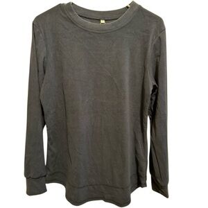 Yundai Navy Long Sleeve Navy Blue Crew Neck Sweatshirt Sz M